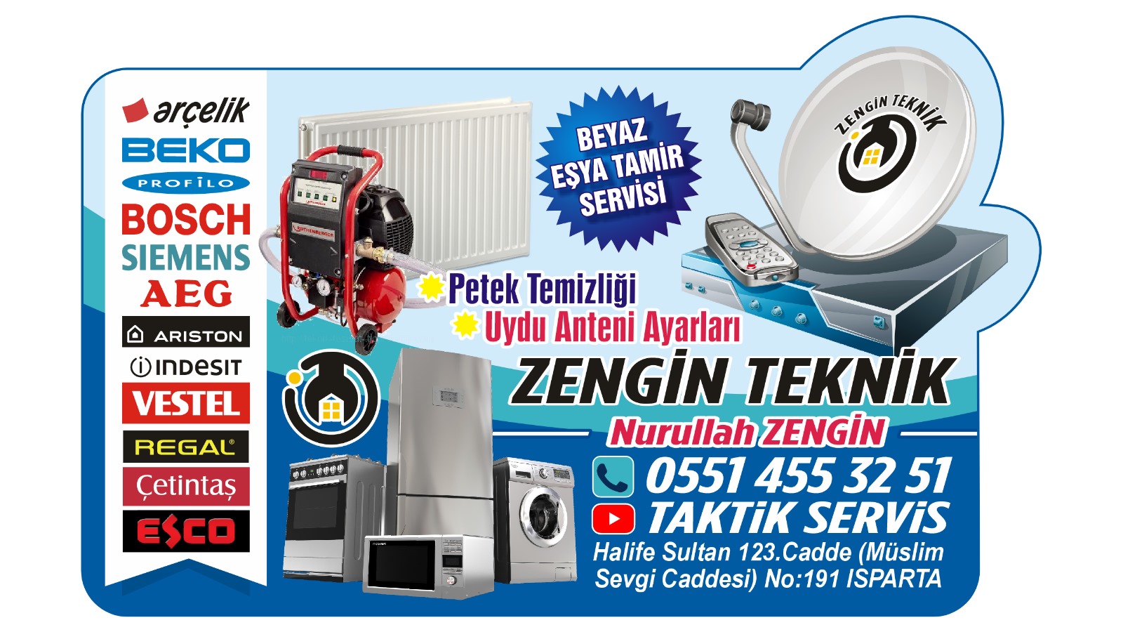 Uluborlu Beyaz Eşya Servisi-0 551 455 32 51-ZENGİN TEKNİK